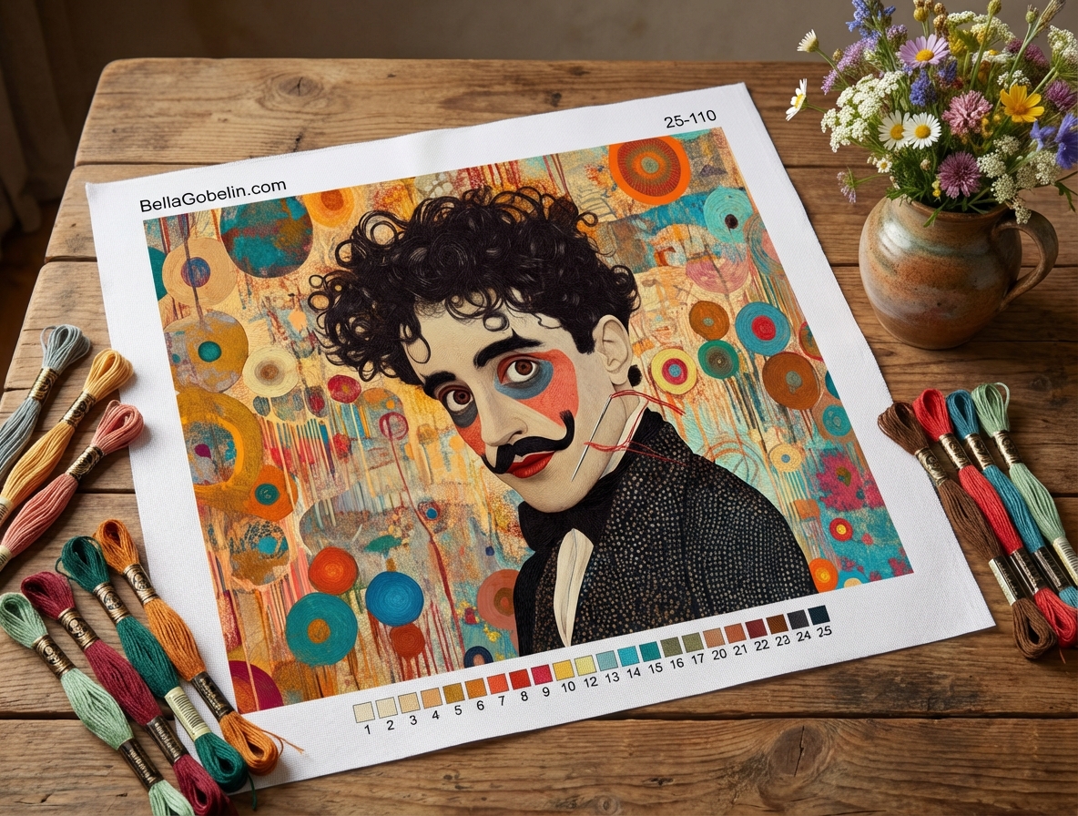 Chaplin portrait in Klimt style – 25-110