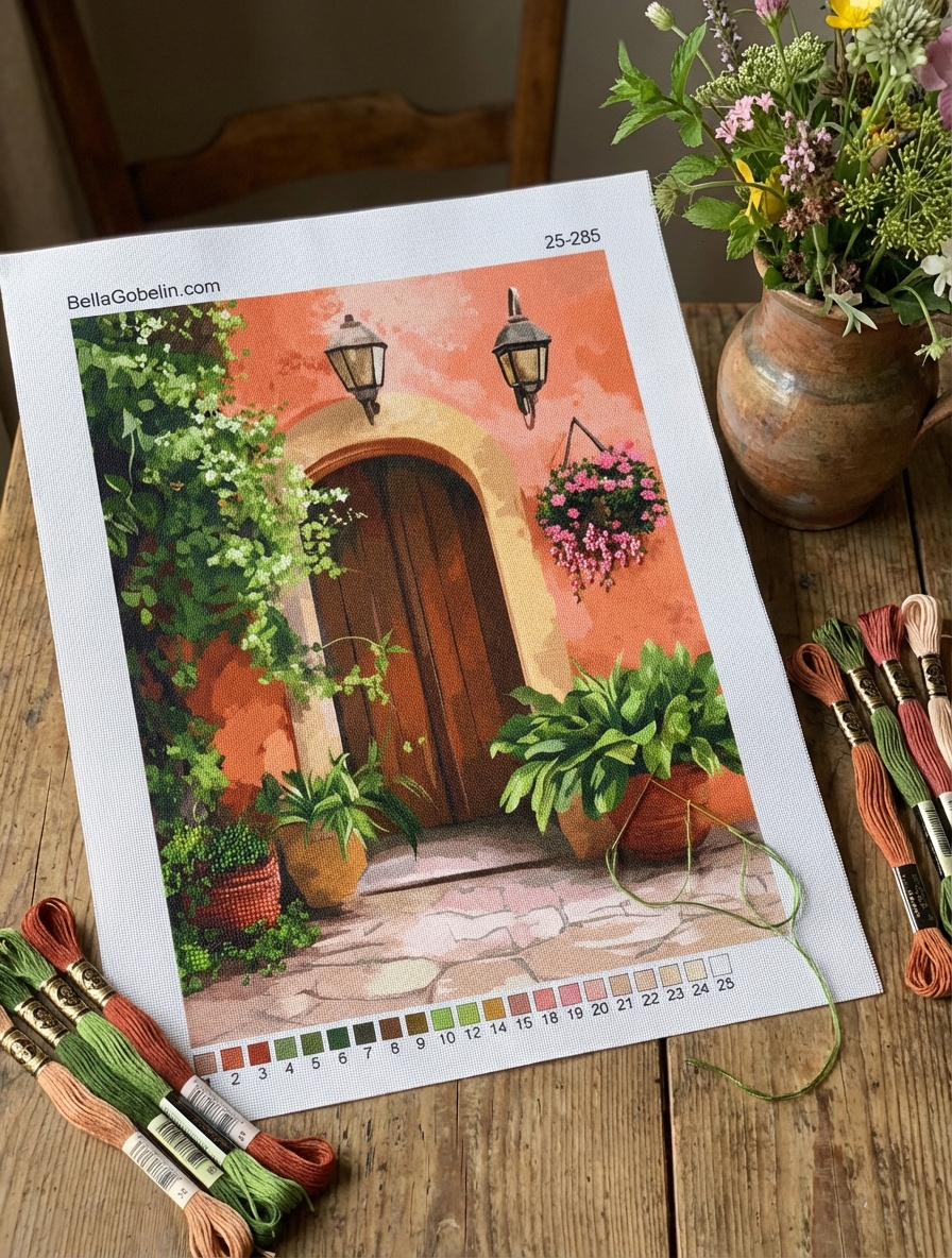 Tor mit Blumen