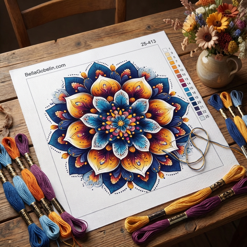 Mandala needlepoint