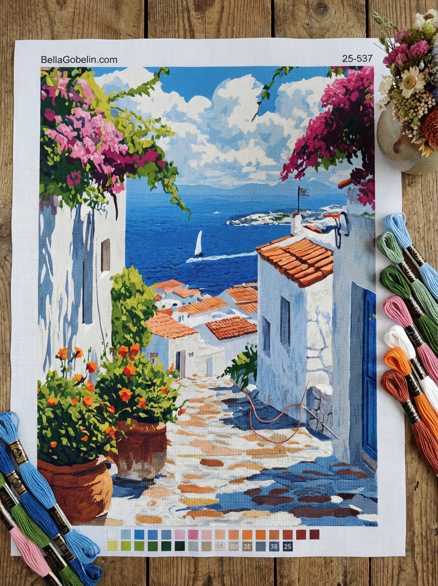 A Greek town by the seaside