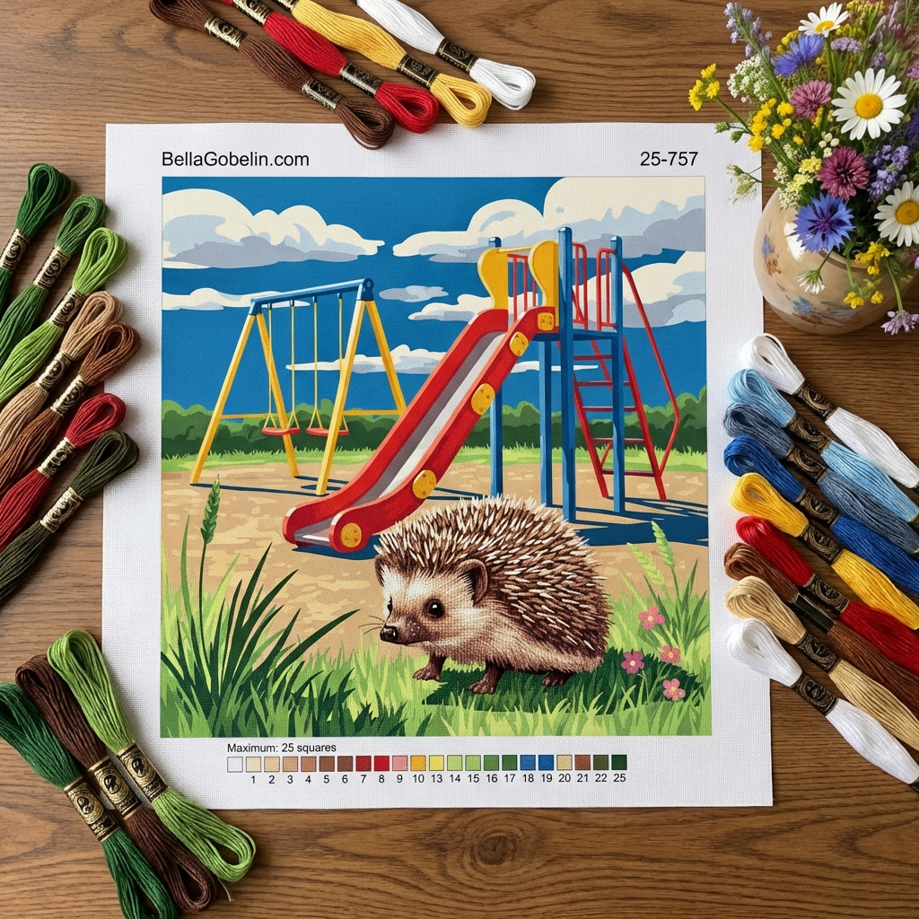 Igel beim Spielplatz