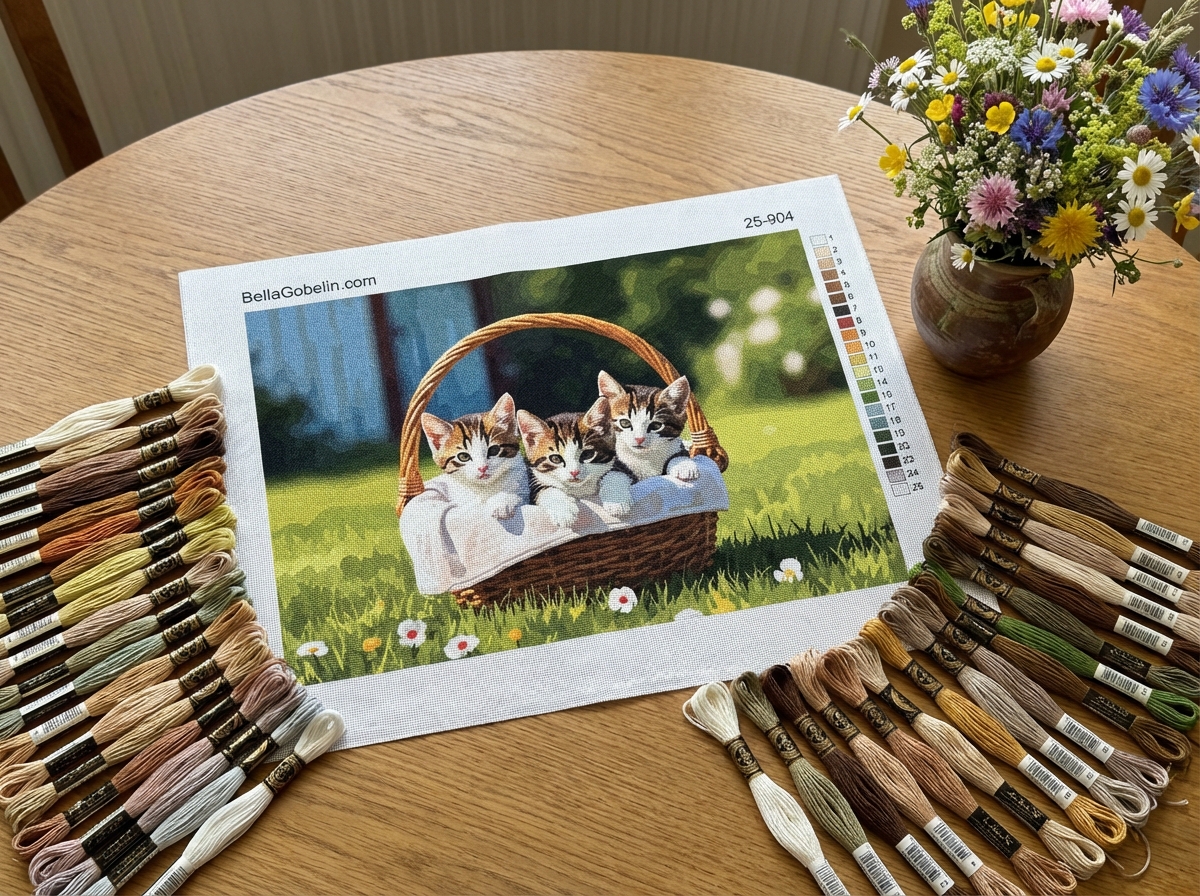 Katzen in Körben