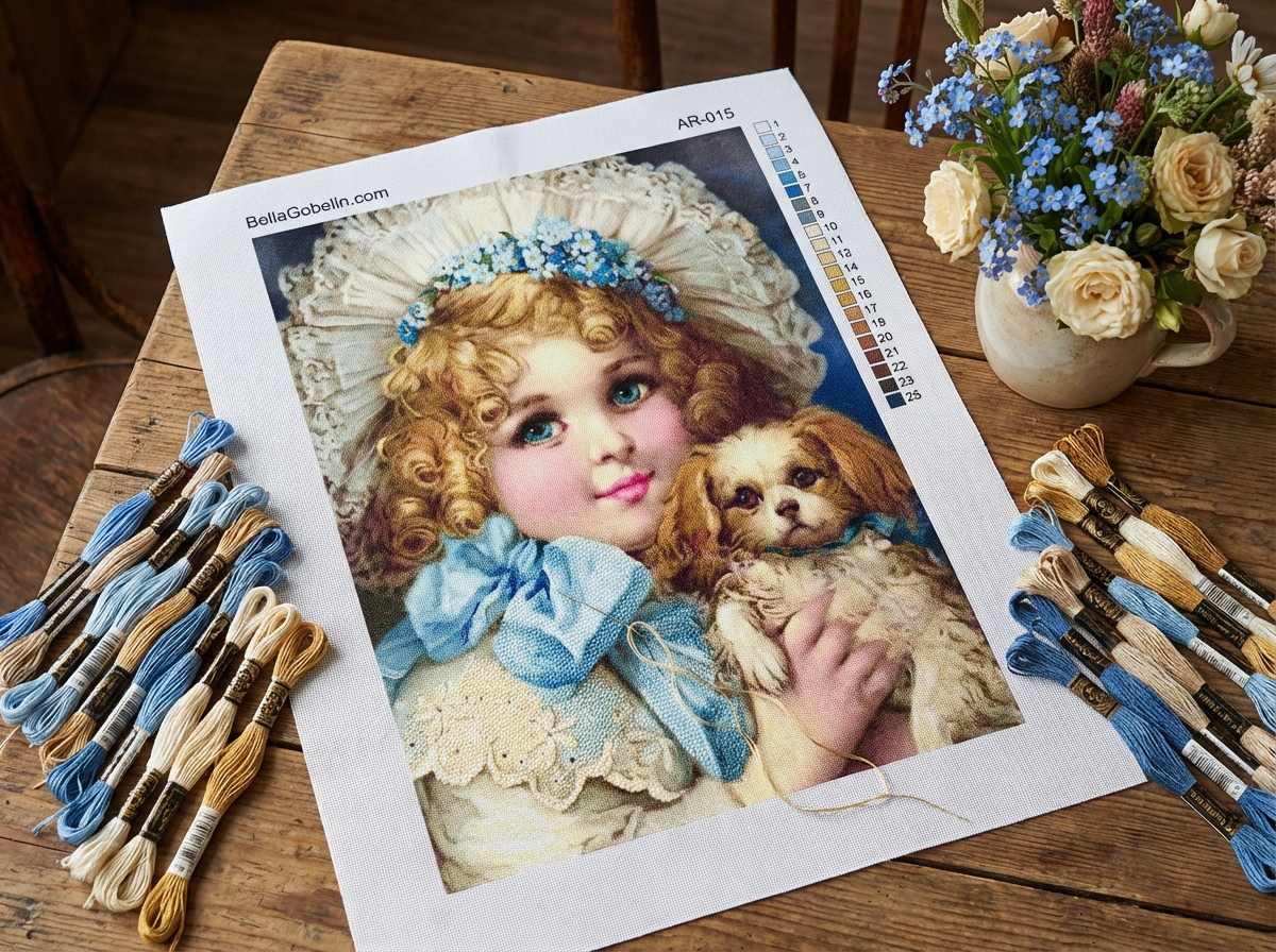 Mädchen mit Hund