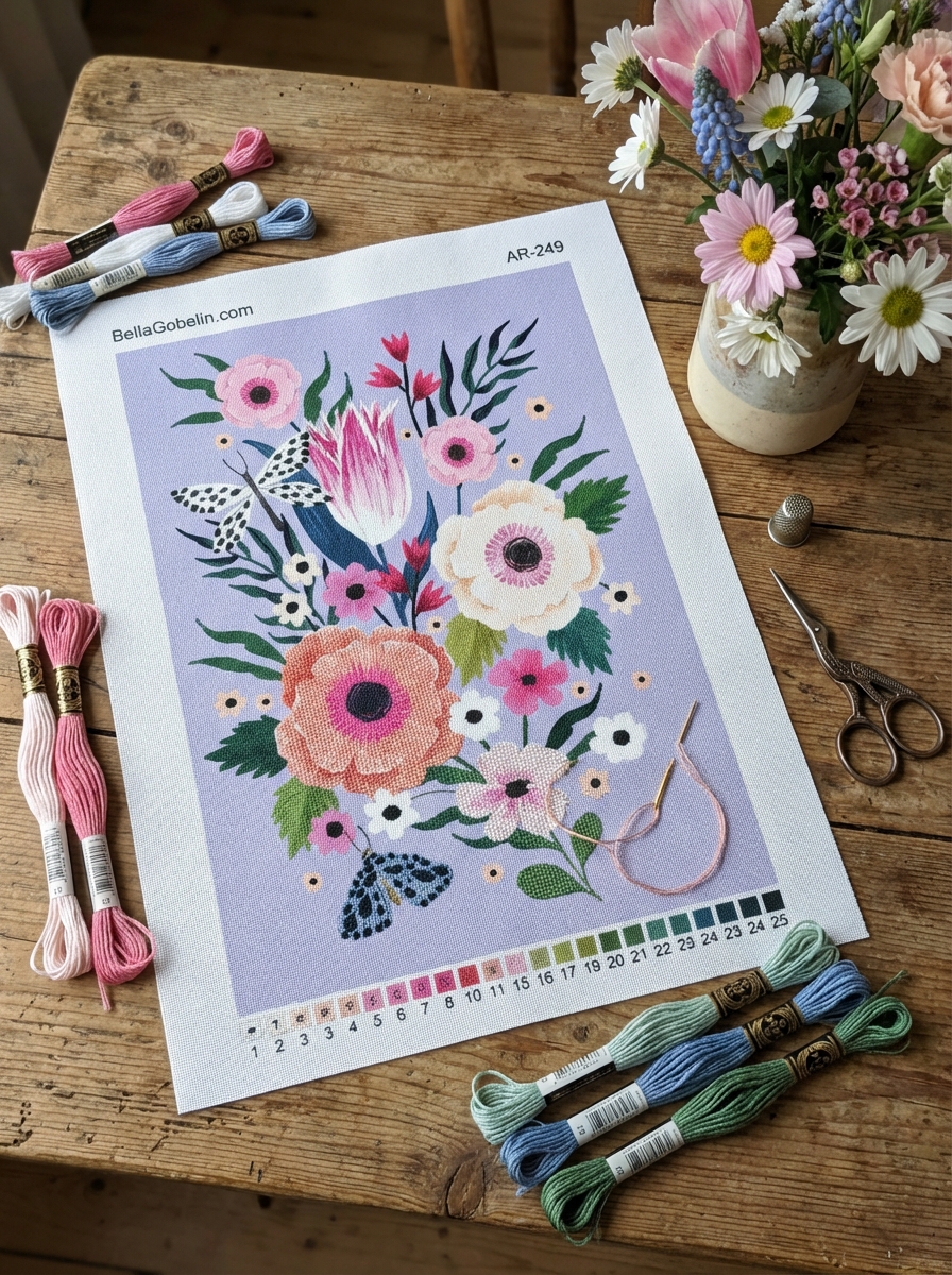 Butterflies and flowers – AR-249