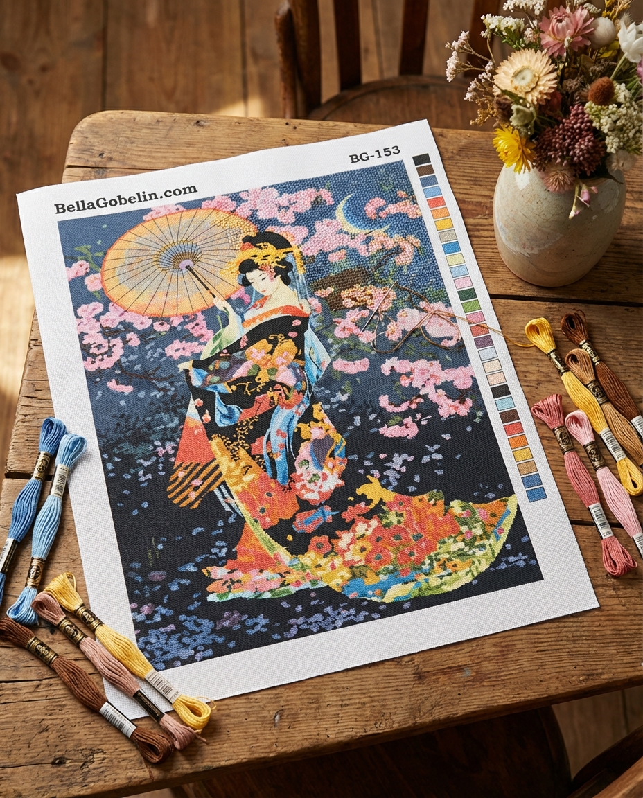 Geisha with a parasol