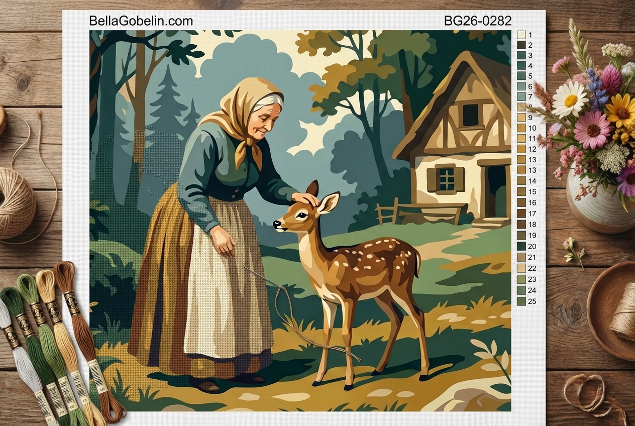 Die alte Dame und das Reh