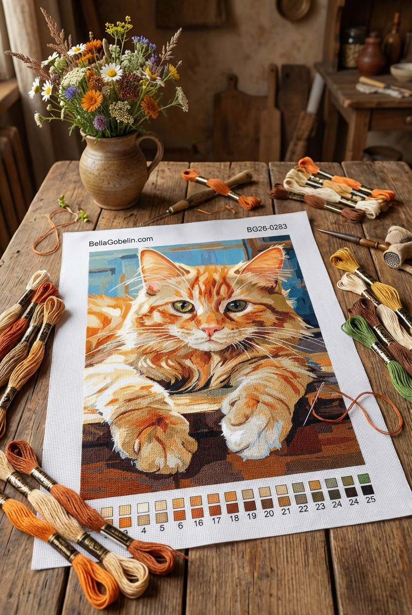 Portret oranžne mačke