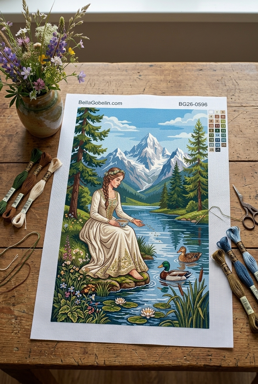 Lady with ducks