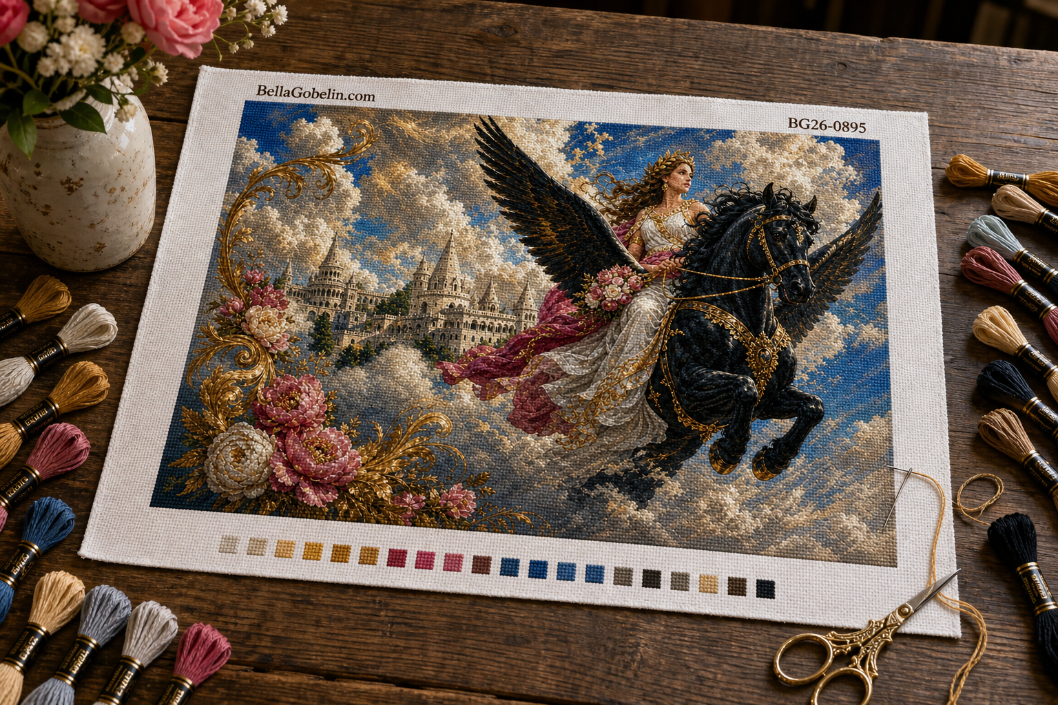 Winged horsewoman
