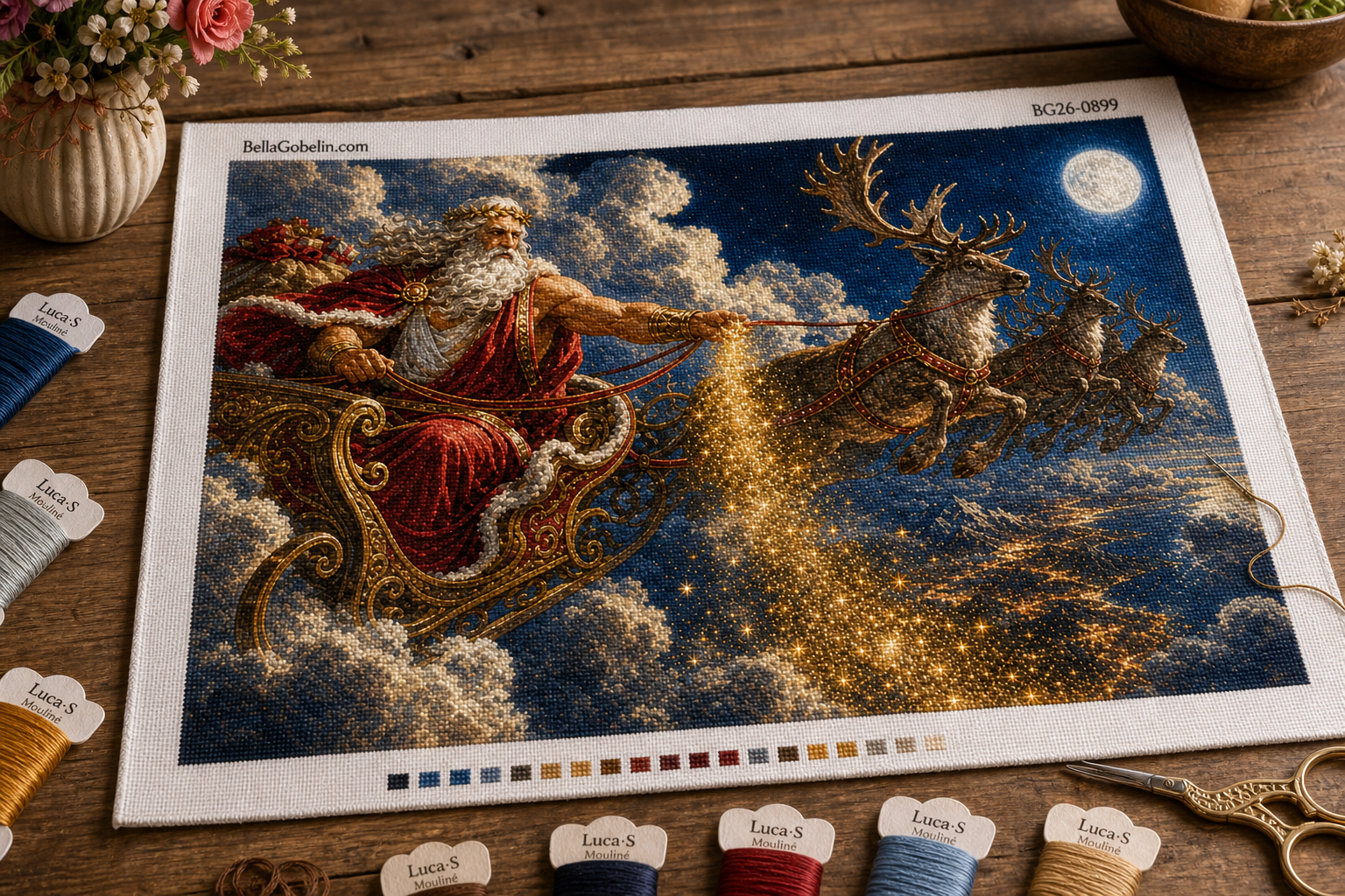 Heavenly Santa's sleigh