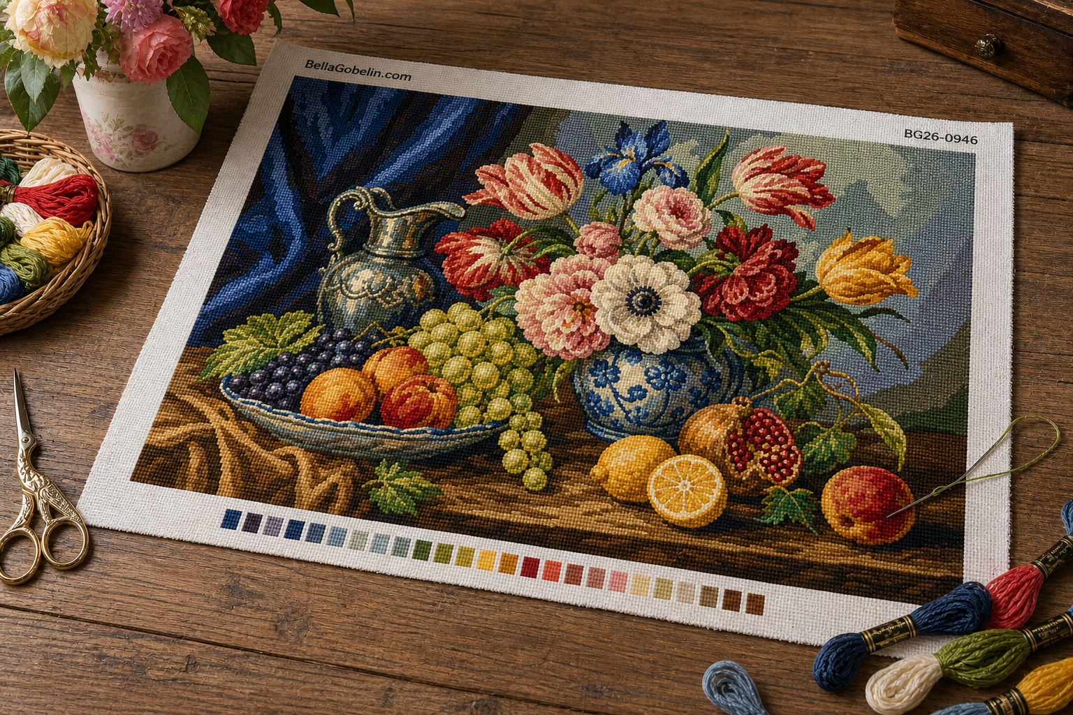Flores e frutas