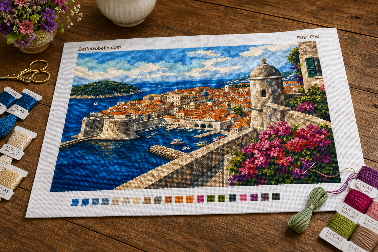 Panorama of Dubrovnik Harbor