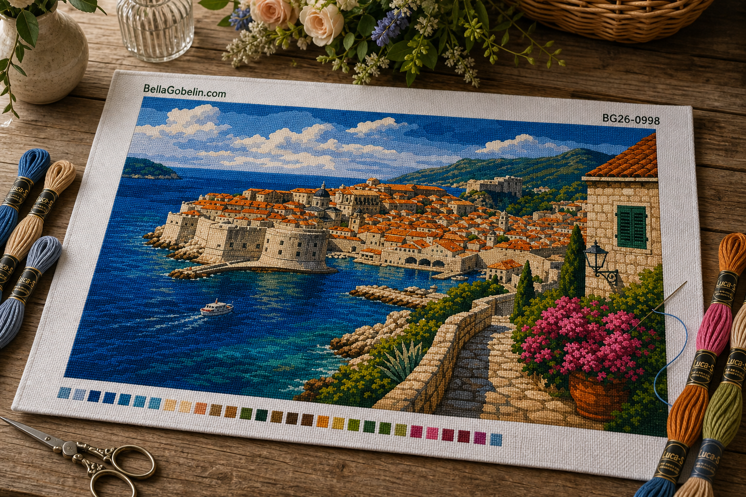 The seaside panorama of Dubrovnik