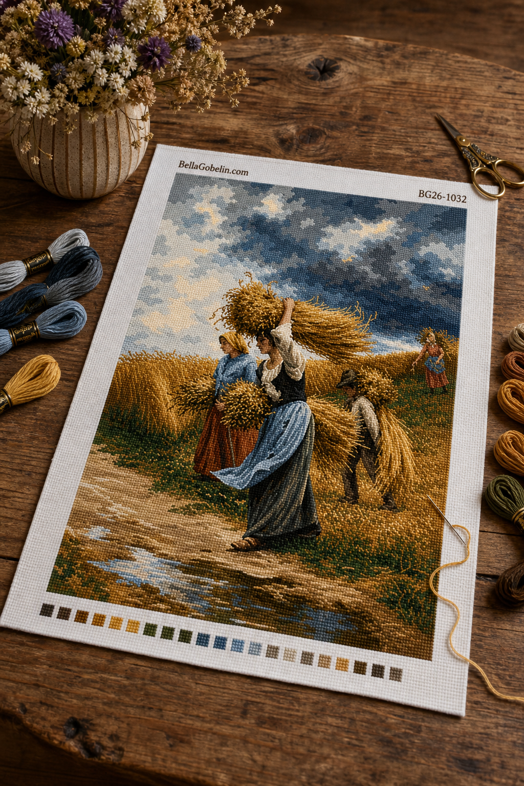 Reapers in the wheat field