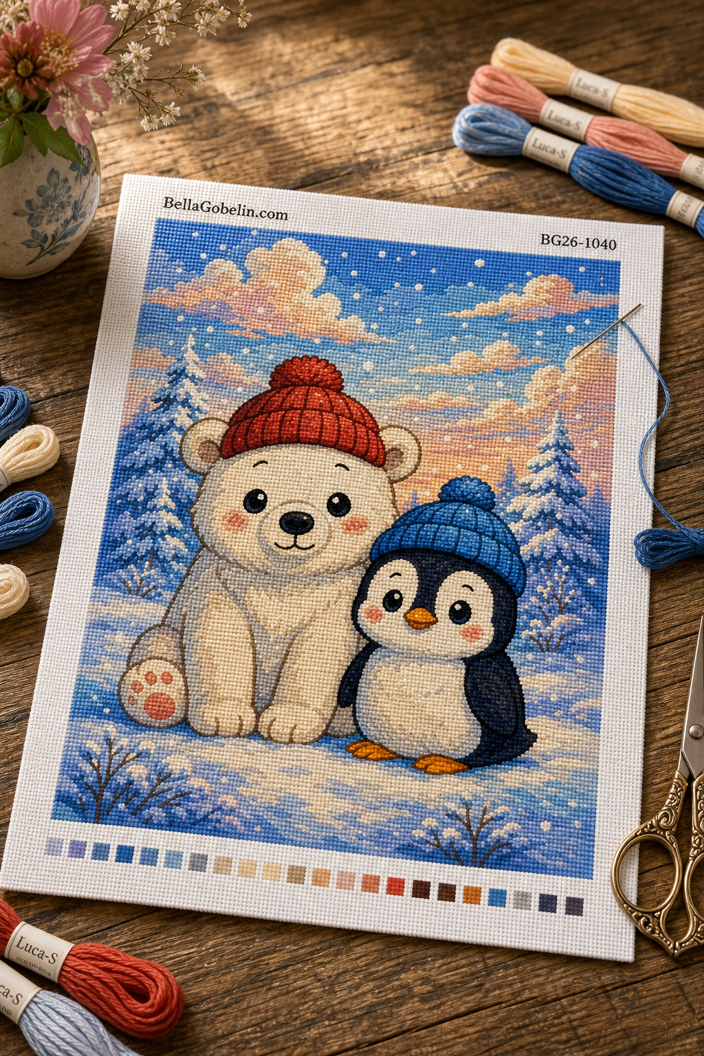 Urso polar e pinguim