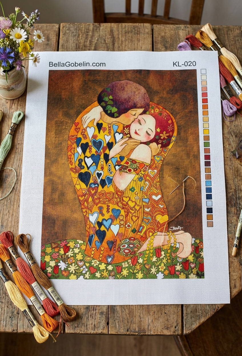 Réplica de Klimt en estilo infantil