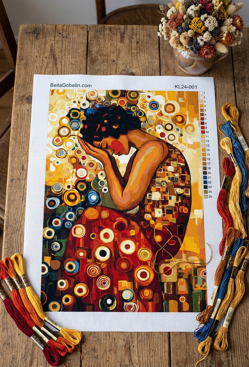 Klimt-tyyli: Surumielinen nainen