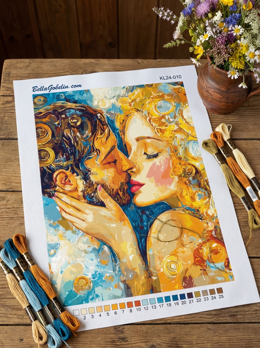 Klimtin tyyli: Suudelma - variaatiot