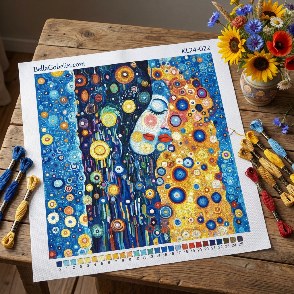 Klimt-tyyli: Suudelma