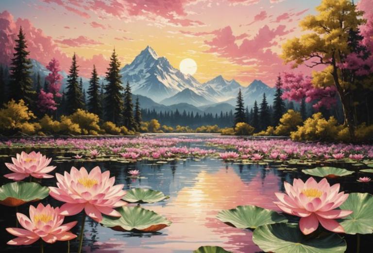 <div class='list-title'>Water lilies in the mountain lake</div><div class='list-plustitle'>needlepoint kit</div>