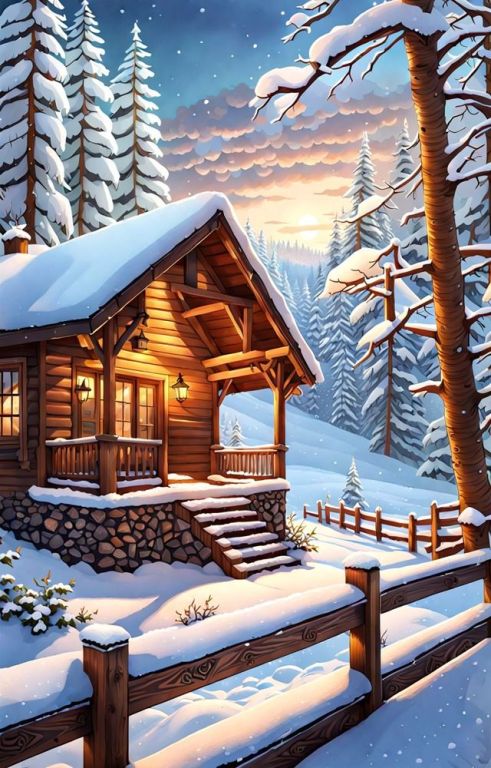 <div class='list-title'>Snowfall at the mountain cottage</div><div class='list-plustitle'>needlepoint kit</div>