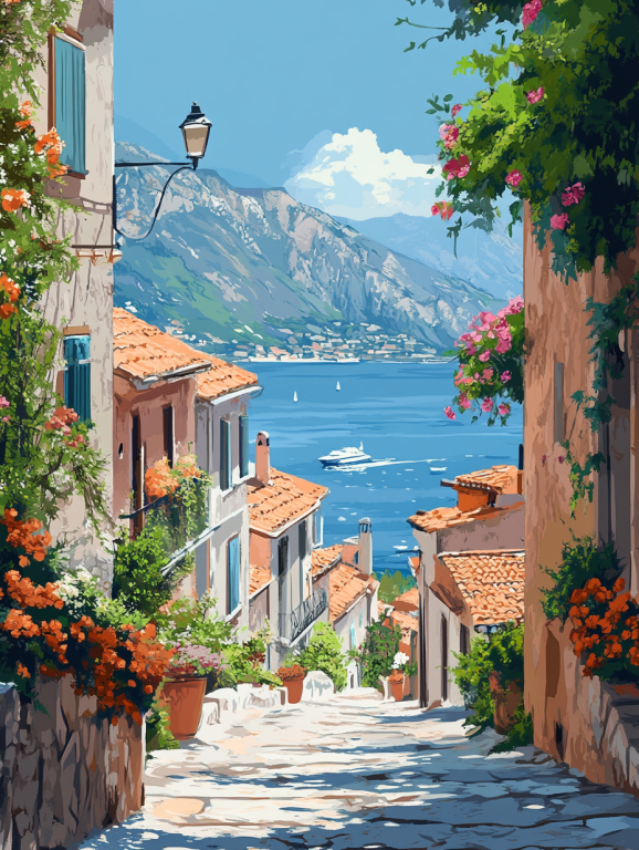 <div class='list-title'>Mediterranean street with sea view and flowers</div><div class='list-plustitle'>needlepoint kit</div>