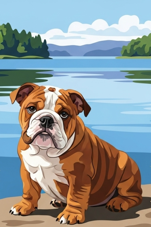 Angol Bulldog Portré – 25-873