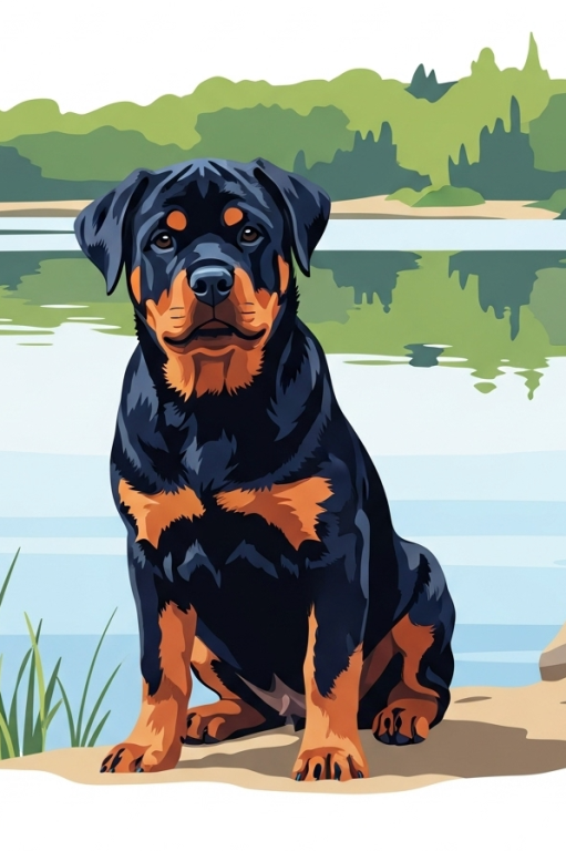 Kutya portrék - Rotweiler a tónál