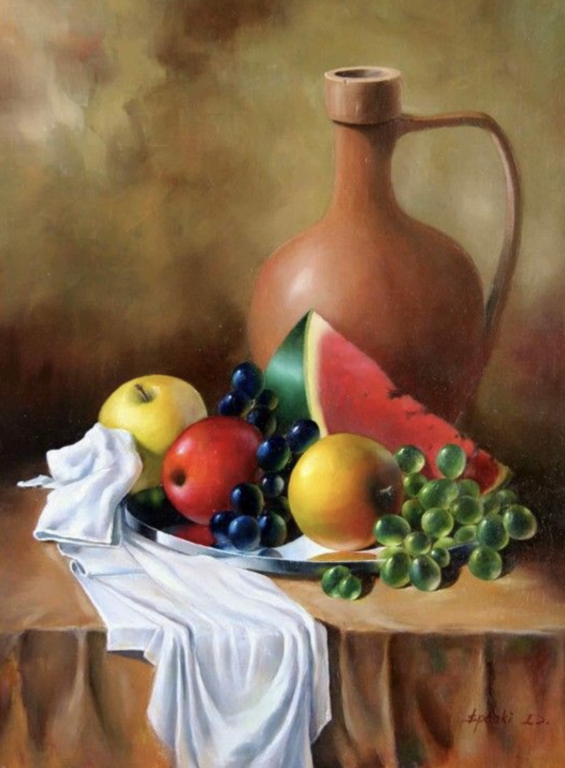 <div class='list-title'>Fruit Basket Still Life</div><div class='list-plustitle'>needlepoint kit</div>