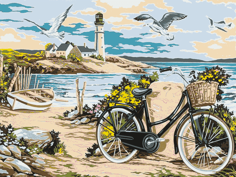 <div class='list-title'>Seaside Bicycle Still Life</div><div class='list-plustitle'>needlepoint kit</div>
