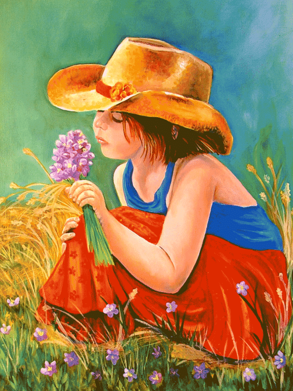 <div class='list-title'>The flower-gathering little girl</div><div class='list-plustitle'>needlepoint kit</div>
