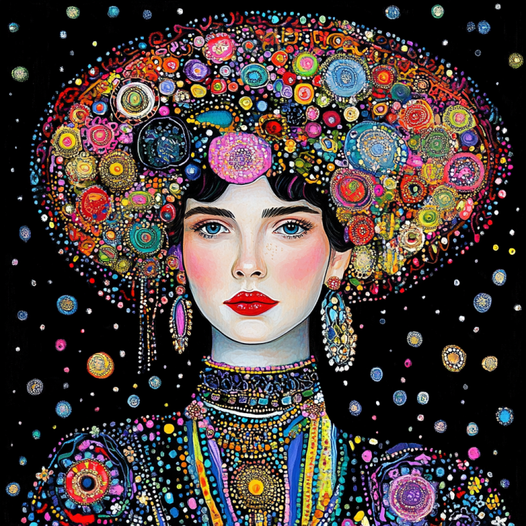 <div class='list-title'>If Klimt were a fashion designer</div><div class='list-plustitle'>needlepoint kit</div>