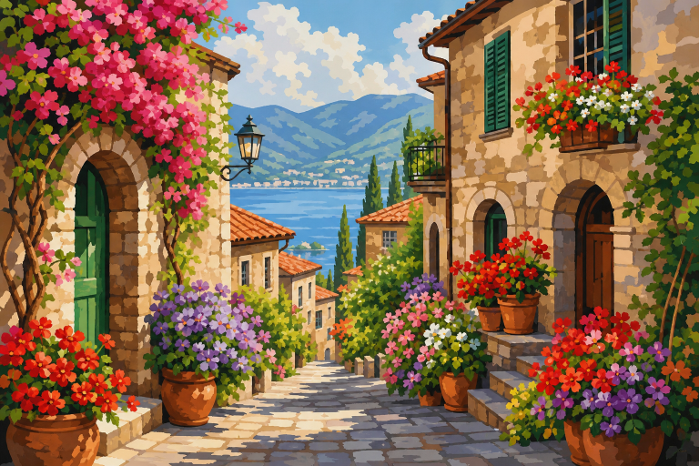 Flowering Italian street