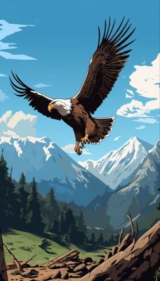 The eagle lands.