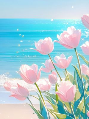 Blumen am Strand