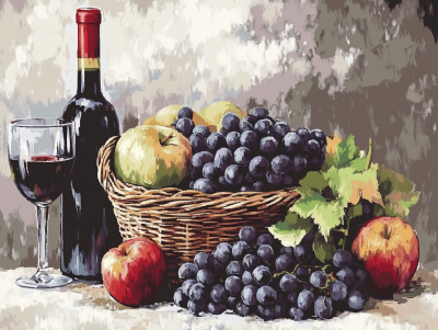 Vin și coș cu fructe – 25-242