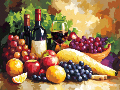 Wijn en fruitmand – 25-248