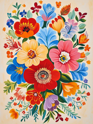 Colorful flower pattern