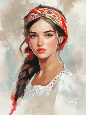 Retrato feminino russo