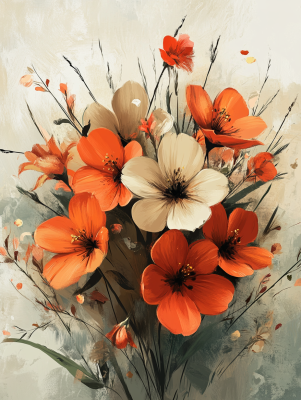 Bloemenboeket schilderij – 25-497