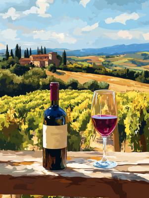 Toskanische Atmosphäre, Chianti, Wein