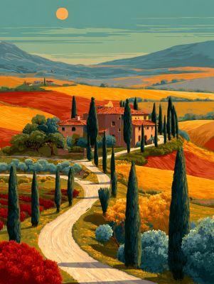 Seria apusului de soare în Toscana – 25-663