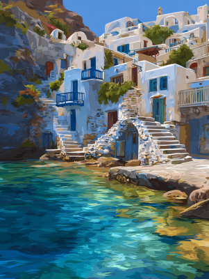 villaggio di pescatori greco