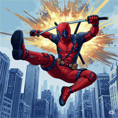 Deadpool tapestry picture