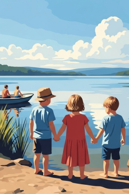 Kinderen bij het meer – 25-867