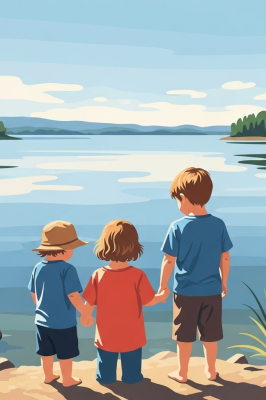 Kinderen bij het meer – 25-920