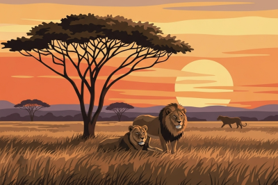 Lion Family - Rulers of the Savannah