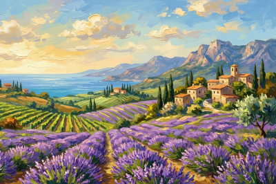 Italijos levandų peizažas