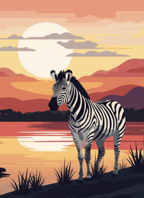 Zebra-Porträt