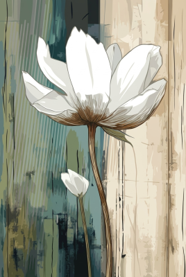 Abstrakt hvid blomst